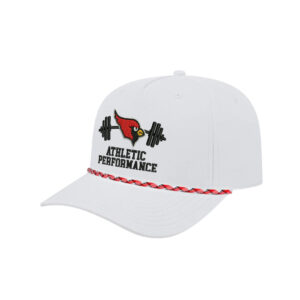 Maq Athletic Performance Athletic Rope Cap-White/Red/White/Black Rope Hat