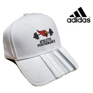 Maq Athletic Performance Adidas Structured Three Stripe Adjustable Cap-White/Silver