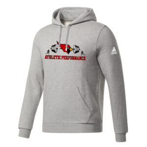 Maq Athletic Performance Adidas Fleece Hooded Sweatshirt- MedGrey Heather
