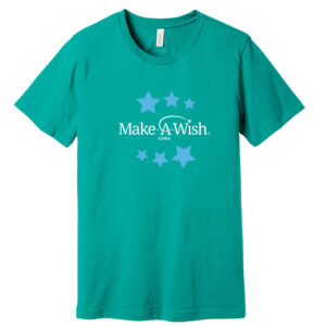 Make A Wish Iowa Bella and Canvas Unisex Jersey Short Sleeve Tee-Teal