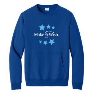 Make A Wish Iowa Unisex  Core Fleece Crewneck Pocket Sweatshirt-True Royal