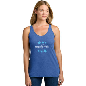 Make A Wish Iowa Rah Rah Next level Ladies’ Triblend Racerback Tank-Vintage Royal