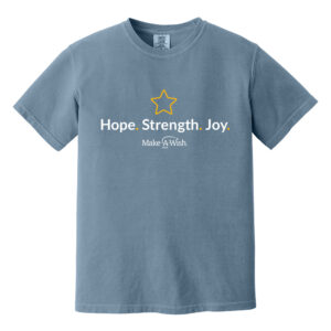 Make A Wish Iowa Comfort Colors Pigment Dyed Short Sleeve Shirt Unisex-Blue Jean