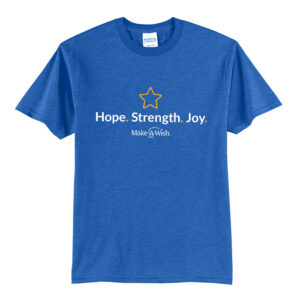 Make A Wish Iowa Unisex Short Sleeve Tee-Heather Royal
