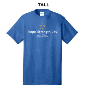 Make A Wish Iowa Tall Short Sleeve Tee-Heather Royal