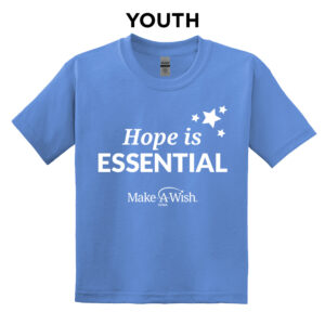 Make A Wish Iowa Youth Short Sleeve Tee-Carolina Blue