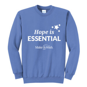 Make A Wish Iowa Unisex Fleece Crewneck Sweatshirt-Carolina Blue