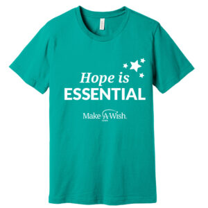Make A Wish Iowa Bella and Canvas Unisex Jersey Short Sleeve Tee-Teal