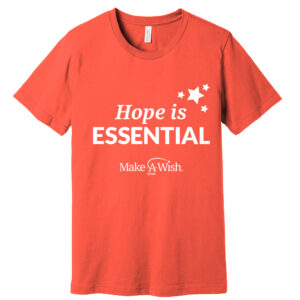Make A Wish Iowa Bella and Canvas Unisex Jersey Short Sleeve Tee-Coral