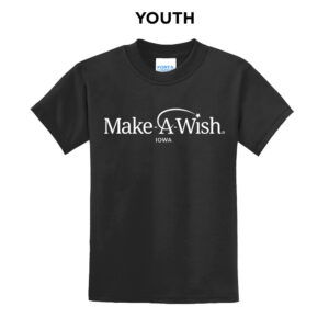 Make A Wish Iowa Youth Short Sleeve Tee-Black