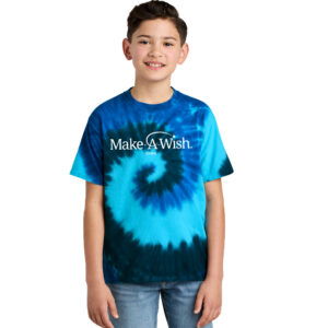 Make A Wish Iowa Youth Essential Tie-Dye Tee-Ocean Rainbow