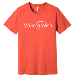 Make A Wish Iowa Bella and Canvas Unisex Jersey Short Sleeve Tee-Coral