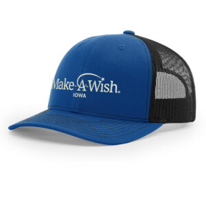 Make A Wish Iowa Richardson Pro Crown Mesh Back Adjustable back cap Split-Royal/Black