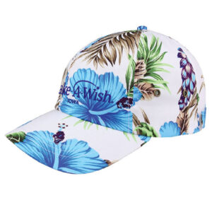 Make A Wish Iowa Low Profile (Unstructured) Floral Cap-Blue