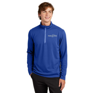 Make A Wish Iowa Sport-Tek Sport-Wick Textured 1/4 Zip Pullover-True Royal