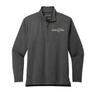 Make A Wish Iowa Port Authority C-FREE Double Knit 1/4-Zip Men-Grey Steel Heather