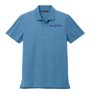 Make A Wish Iowa Mercer and Mettle Men Stretch Pique Polo-Parisian Blue
