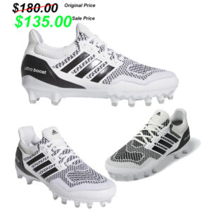 Moline Football PG adidas ULTRABOOST Football Shoe/cleats -white/blk
