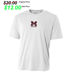 Moline Football PG Adult Cooling Performance Tshirt-White