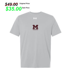 Moline Football PG Under Armour TEAM VANISH short sleeve soft touch  UA Tech Tee-Mod Grey