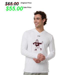 Moline Football PG Under Armour Mens Team Vanish Performance Hoodie-White