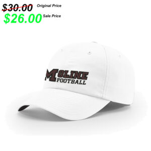Moline Football PG Richardson Unstructured R-Active Lite Adjustable Cap-White