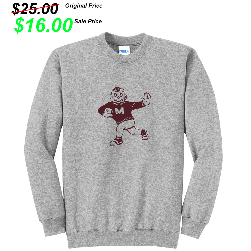 Moline Football PG Unisex Fleece Crewneck Sweatshirt-Athletic Heather