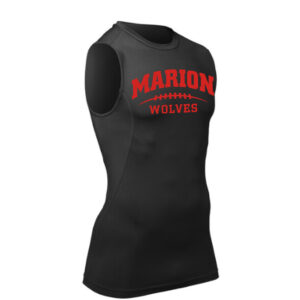 05. Marion High School Football Lightning Compression Sleeveless Tee – Black