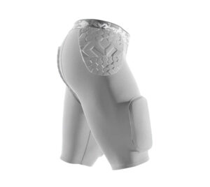 17. Marion High School Football McDavid HEX Integrated 5 Pad Girdle with Hard Shell Thigh Guards – Grey