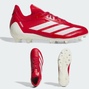 23. Marion High School Football Adizero Electric 1 II Football Cleats – Red