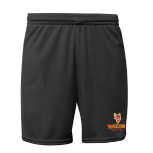 28. Marion High School Football A4 7″ Mesh Shorts with Pockets – Black
