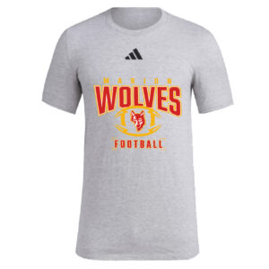 31. Marion High School Football Adidas Pregame T-Shirt – Grey