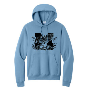 Moline Swim Unisex Fleece Hooded Sweatshirt-Tundra Blue
