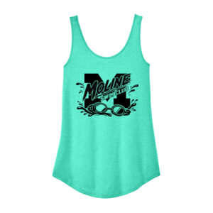 Moline Swim District Women’s Perfect Tri Relaxed Tank-Aqua Heather