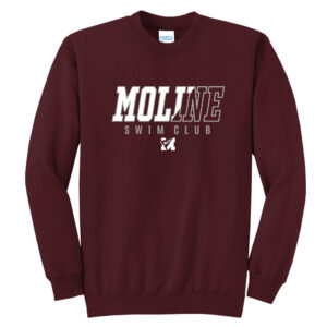 Moline Swim Unisex Fleece Crewneck Sweatshirt-Maroon