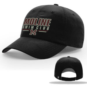 Moline Swim Richardson Unstructured R-Active Lite Adjustable Cap-Black