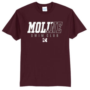 Moline Swim Unisex Short Sleeve Tee-Maroon