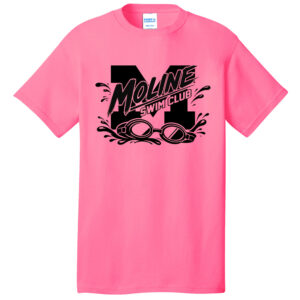 Moline Swim Unisex Short Sleeve Tee-Neon pink