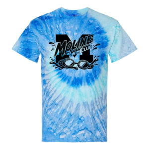 Moline Swim Unisex Colortone Multi Color Tie Dyed T shirts-Blue Jerry