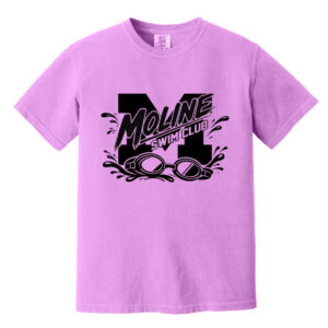 Moline Swim Unisex Comfort Color Heavyweight Ring Spun Tee-Neon Violet
