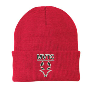 MVTC Knit Beanie Knit Cap with cuff-Athletic Red