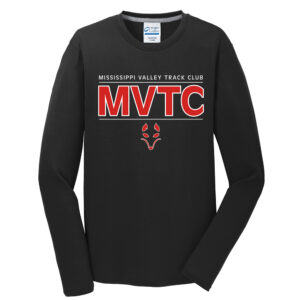 MVTC Men Long Sleeve Essential Blended Performance Tee-Black