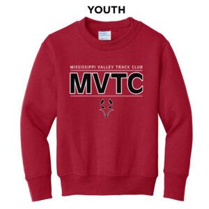 MVTC Youth Fleece Crewneck Sweatshirt-Red