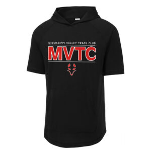 MVTC Sport-Tek Posicharge Tri-Blend Wicking Short Sleeve Hoodie Men-Black