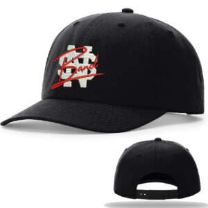 NS Band Richardson Relaxed 6 Panel Snapback premium canvas cap-Black