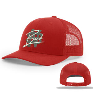 NS Band Richardson Pro Crown Mesh Back solid color Adjustable back cap-Red