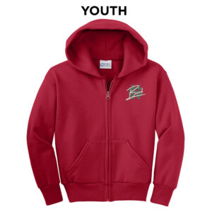 NS Band Youth Classic Full-Zip Hooded Sweatshirt-Red