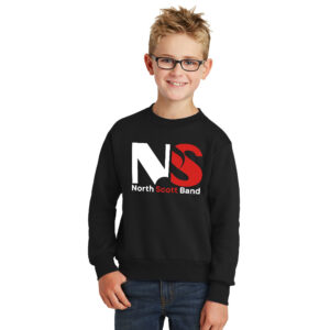 NS Band Youth Fleece Crewneck Sweatshirt-Black