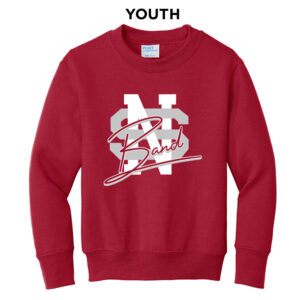 NS Band Youth Fleece Crewneck Sweatshirt-Red
