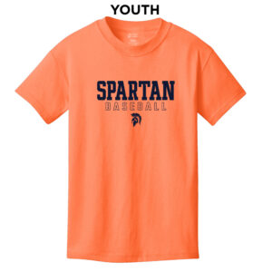 PV Baseball Youth Short Sleeve Tee-Neon Orange